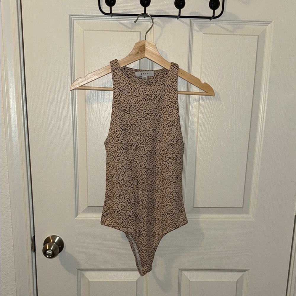 gaze leopard print bodysuit size XS